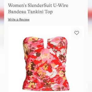 Floral Bandeau Tankini Top NWT